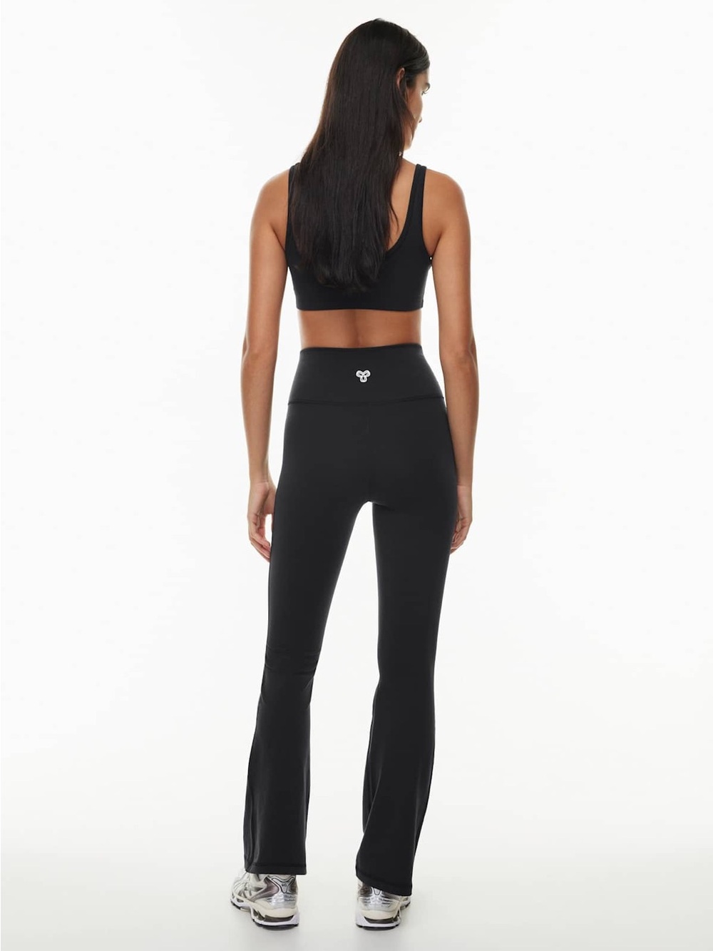 TNA Aritzia High-Waist Black Flare Leg Active Pants Sz S